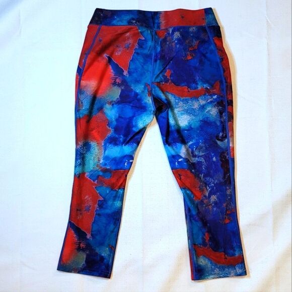 Reebok Red and Blue Athletic Capris Size Small - Picture 5 of 6